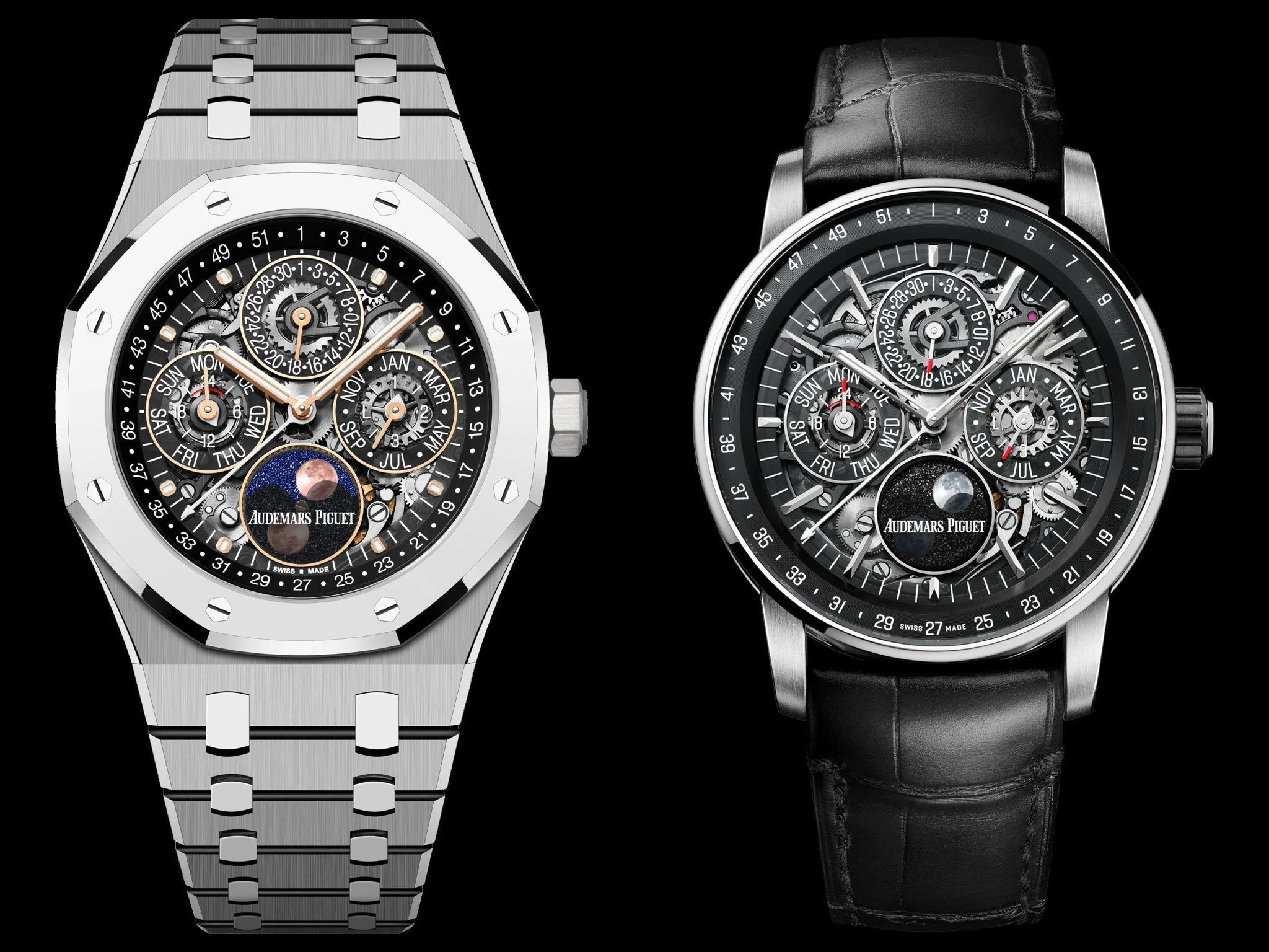 スワロフスキー　時計 Audemars Piguet Openworked Perpetual Calendar with Calibre 7139
