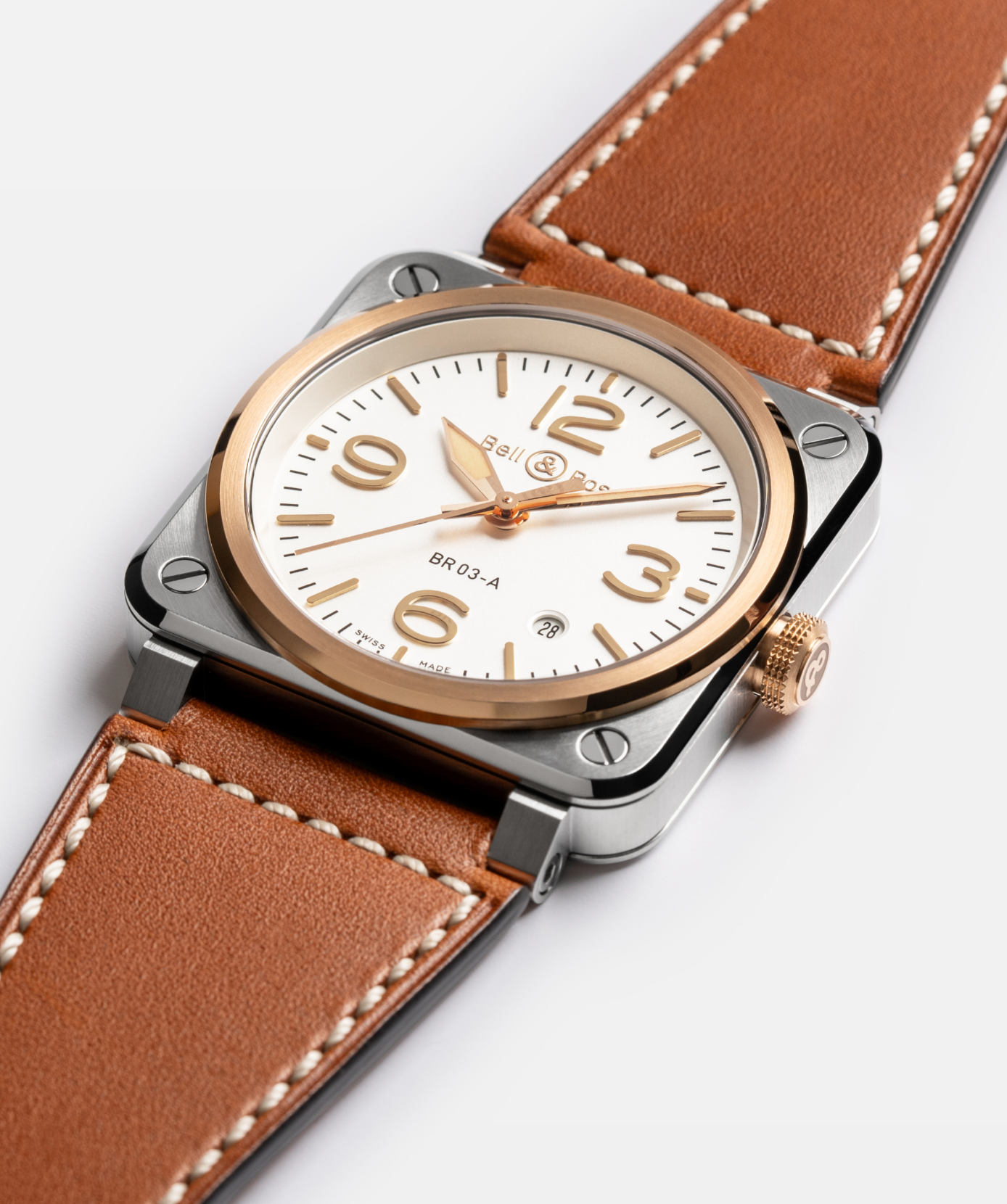 Bell & Ross BR 03 White Steel & Gold