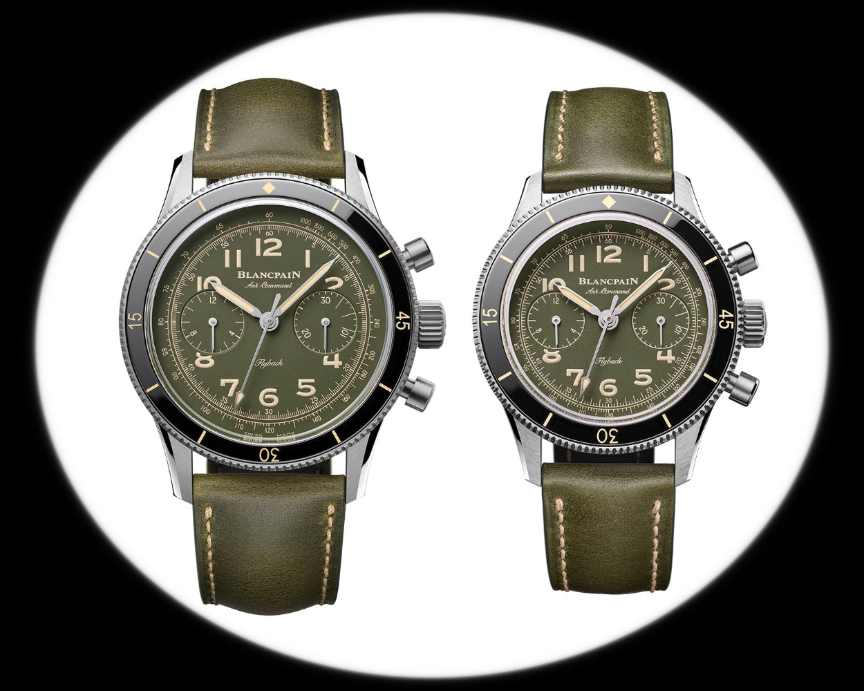 ブランコとパグ Blancpain Air Command Flyback Chronograph iN Camouflage Green