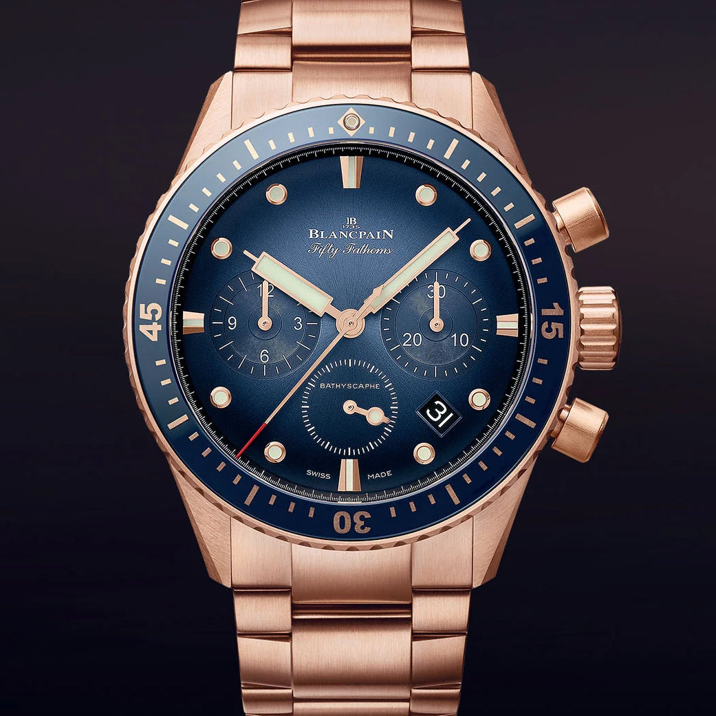 Blancpain Fifty Fathoms Bathyscaphe Chronographe Flyback iN 18k Red Gold