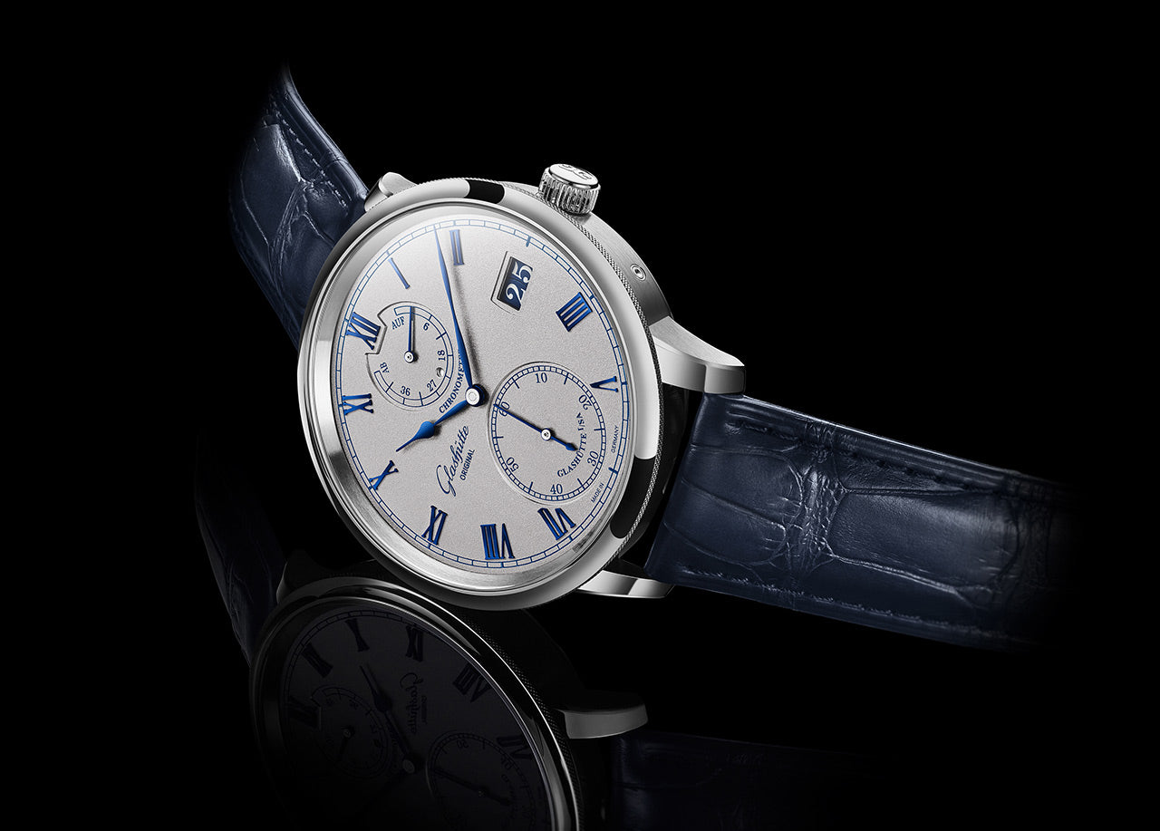 Glashütte Original Senator Chronometer iN Silver Blue
