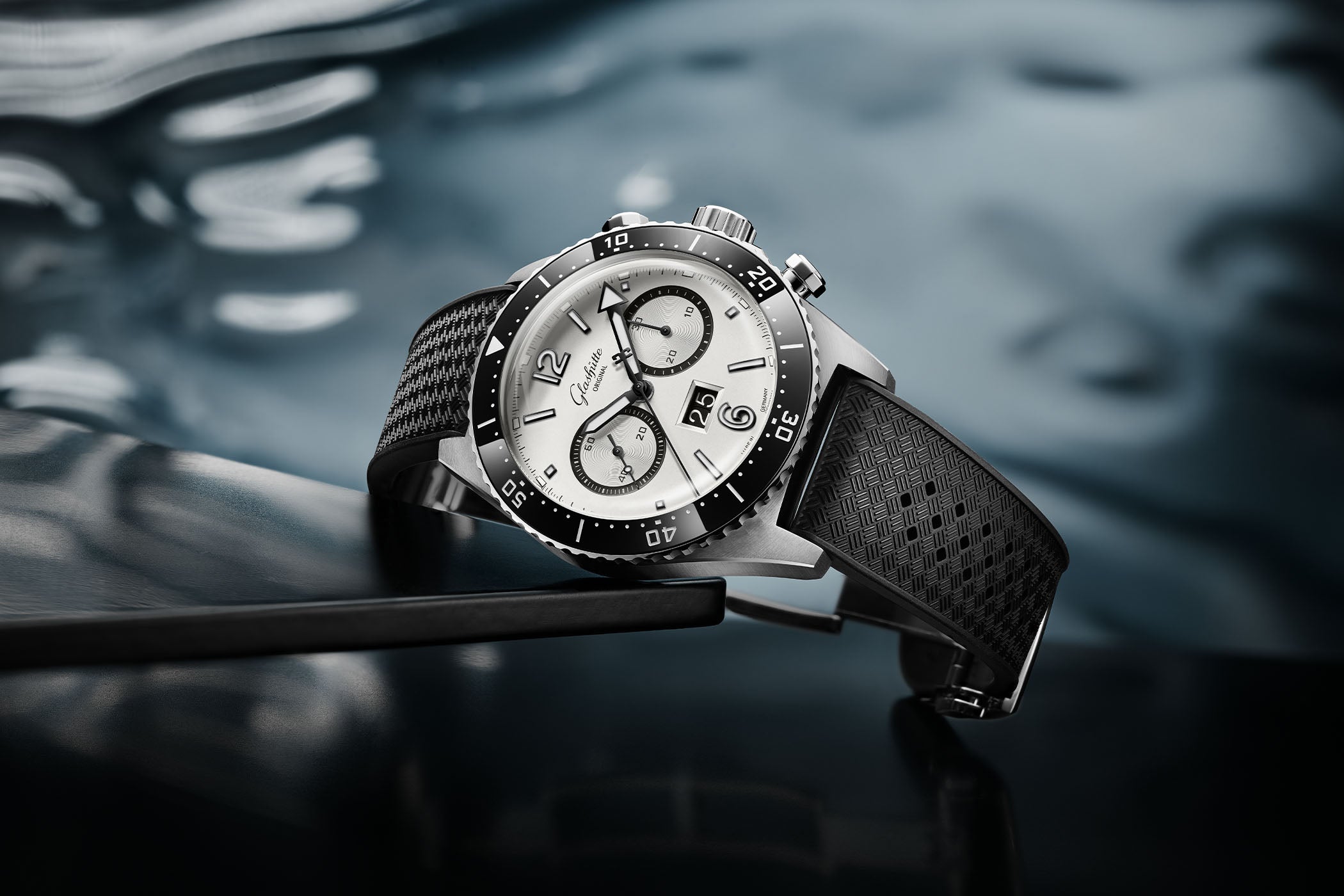 Glashütte Original SeaQ Chronograph iN Silver – Element iN Time NYC