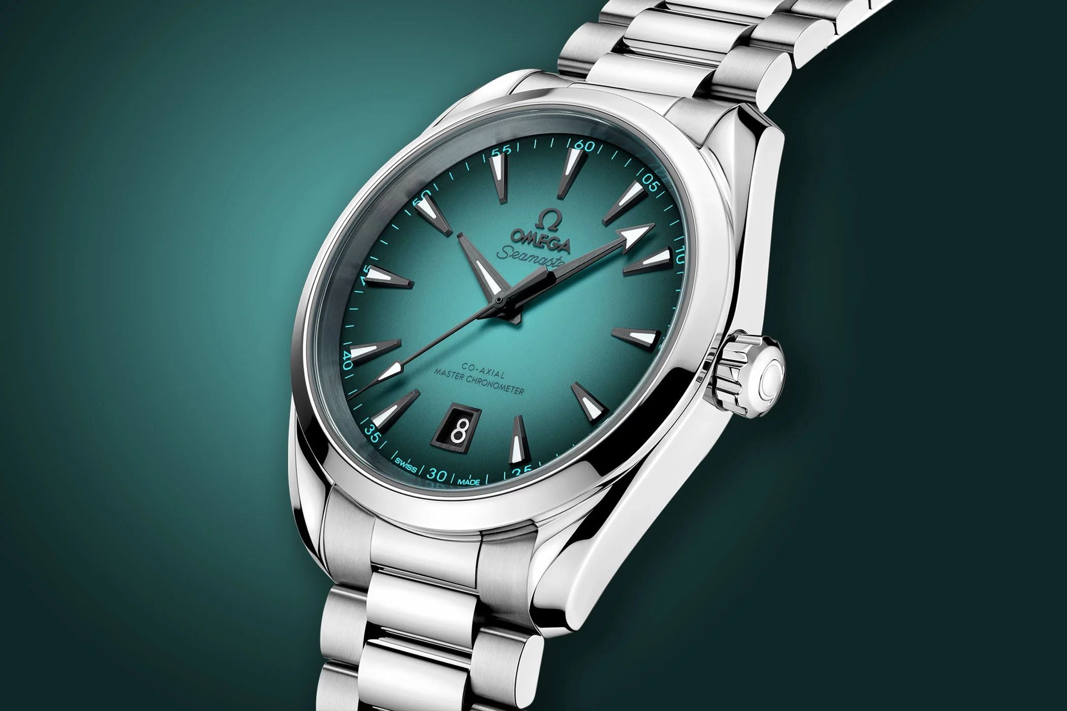 時計 OMEGA Seamaster Aqua Terra Si14 Omega Seamaster Aqua Terra Turquoise – Element iN Time NYC