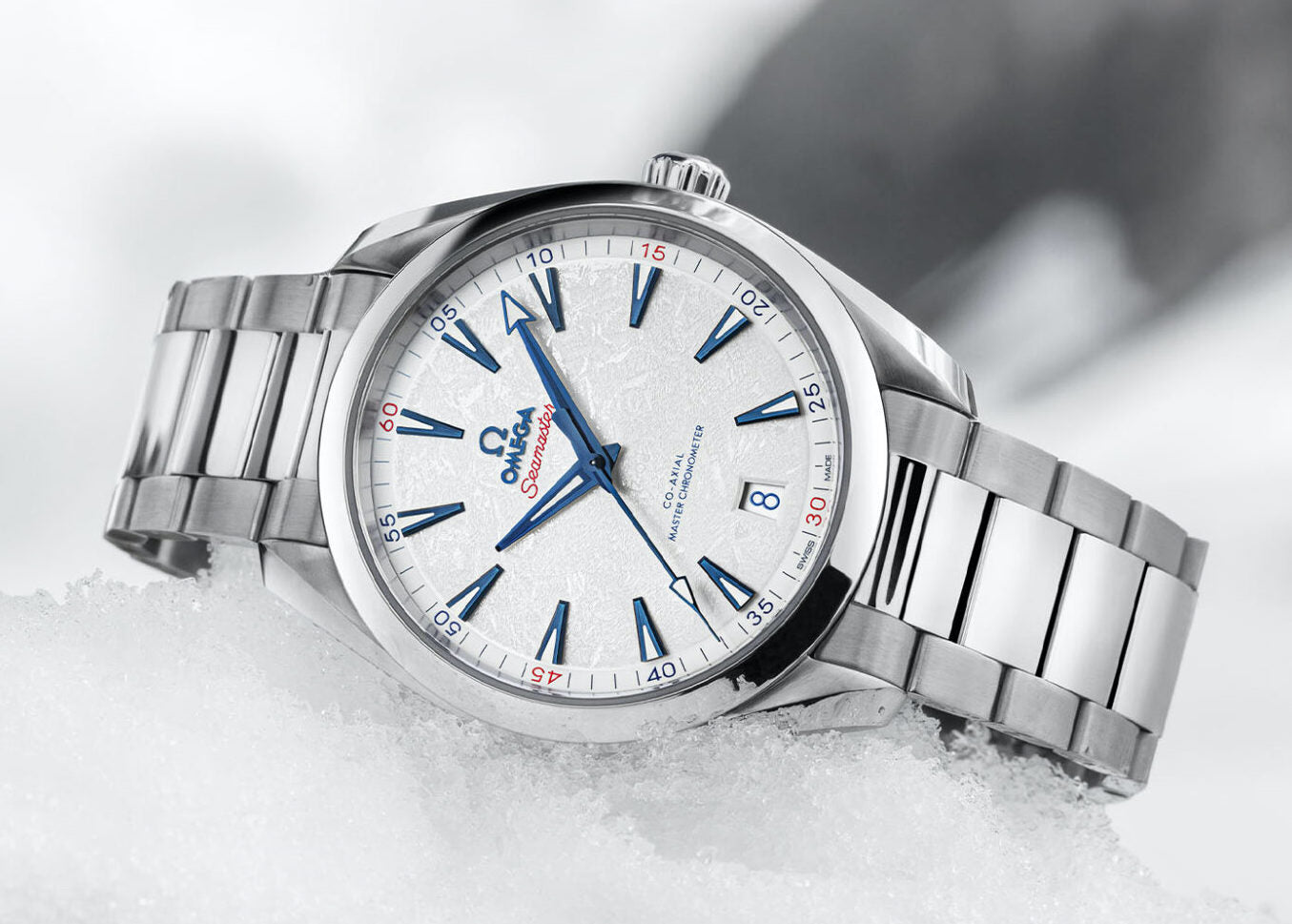 時計 OMEGA Seamaster Aqua Terra Si14 Omega Seamaster Aqua Terra Beijing 2022 – Element iN Time NYC