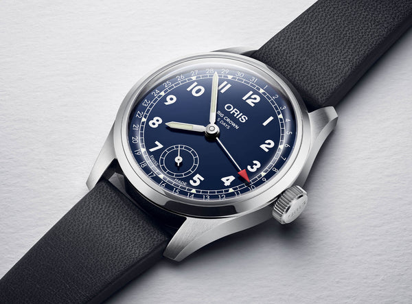 Oris big crown pointer date online blue