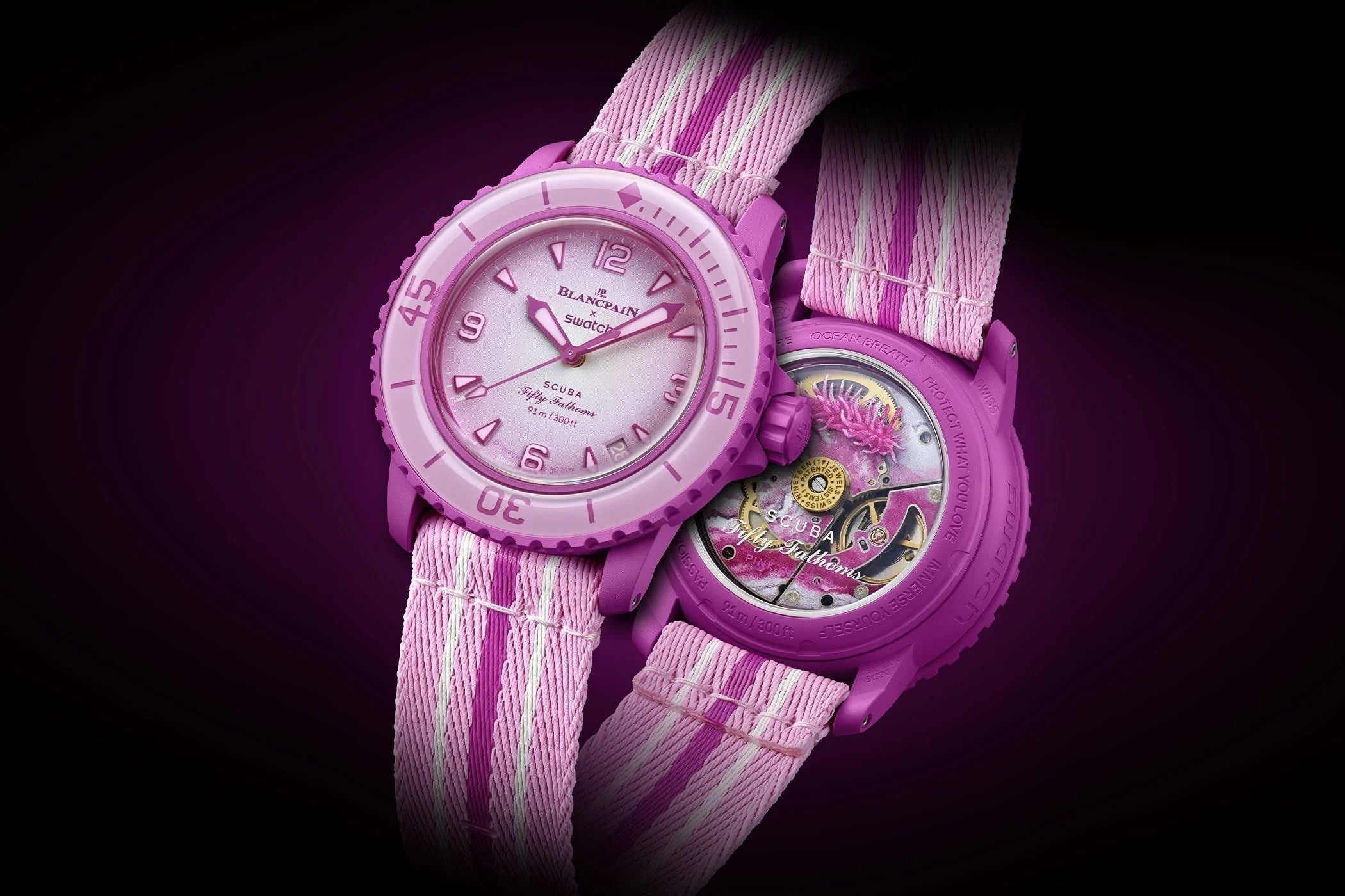 Swatch x Blancpain Scuba Fifty Fathoms Pink Ocean – Element iN