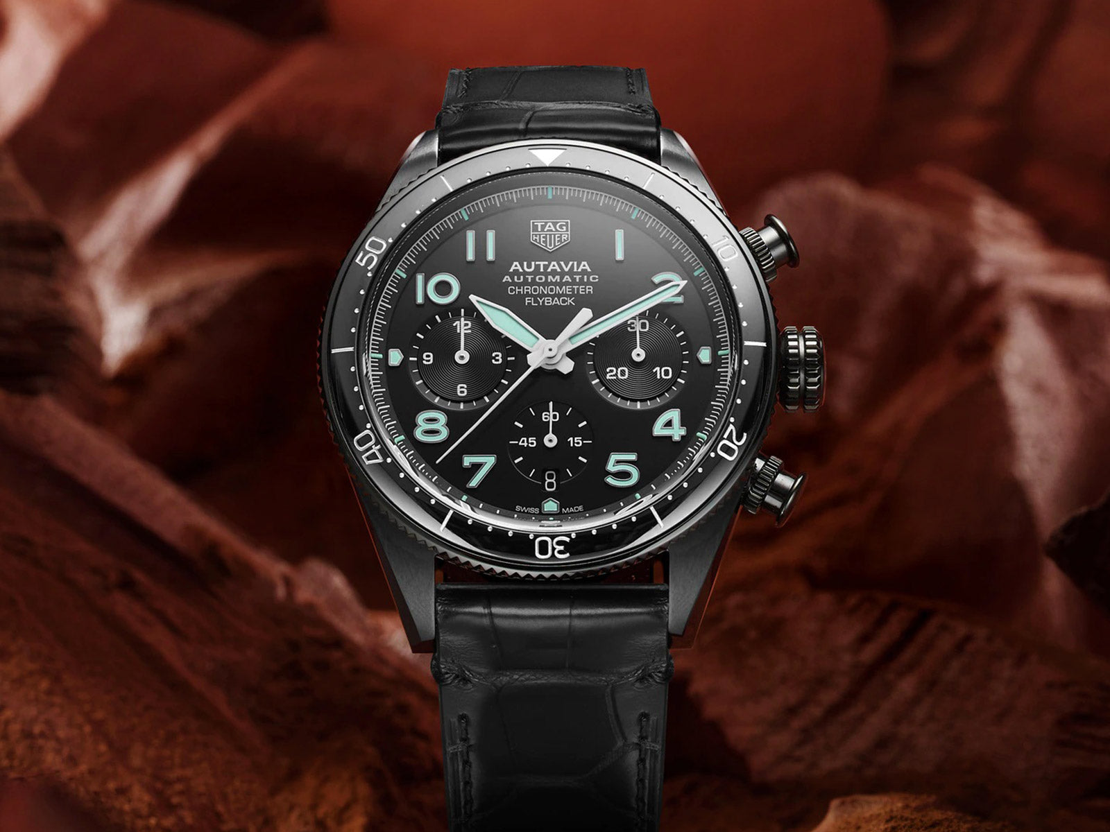 TAG Heuer アナログ時計 ブラック tag_heuer_autavia_flyback_chro