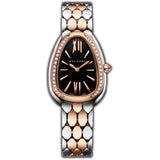 33mm Seduttori Diamond Bezel Black Dial Steel and 18k RG