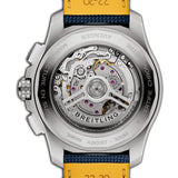 44mm B01 Chronograph Steel Blue Dial Leather Strap