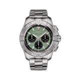 44mm B01 Chronograph Green Dial Stainless Steel Bracelet