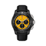 44mm B01 Night Mission Yellow Dial Chronograph Black Strap