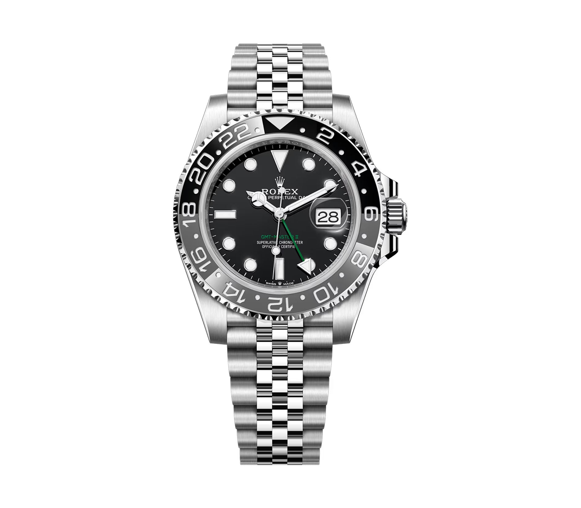 Rolex GMT-Master II Black Grey Bezel Jubilee Bracelet 126710GRNR