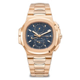 41mm Travel Time Chrono 18k Rose Gold Blue Dial