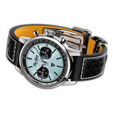 41mm Stainless Steel Ice Blue Dial Triumph Motorcycle Chronograph B01