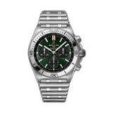 42mm Green Dial B01 Chronograph Stainless Steel Bracelet