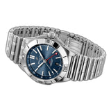 40mm Blue Dial Automatic GMT Stainless Steel Bracelet