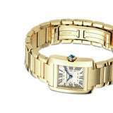 21mm Tank Francaise Small Golden Sunray Dial 18k YG