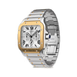 45mm XL Steel & 18k Yellow Gold Silver Dial Chronograph