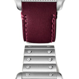 35mm Medium Diamond Bezel Silver Roman Dial Stainless Steel Bracelet