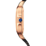 35mm Medium 18k Rose Gold Silver Dial