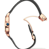 35mm Medium 18k Rose Gold Diamond Bezel Silver Dial