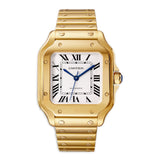 35mm Medium Silver Dial 18k Yellow Gold Automatic