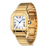 35mm Medium Silver Dial 18k Yellow Gold Automatic