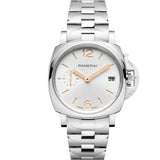 38mm Due Stainless Steel White Dial