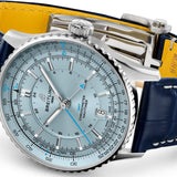 41mm Stainless Steel GMT Light Blue Dial