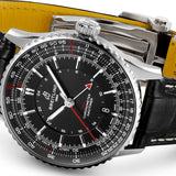 41mm Stainless Steel GMT Black Dial