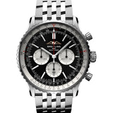 46mm B01 Chronograph Black Dial Stainless Steel Bracelet