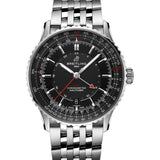 41mm Stainless Steel GMT Black Dial