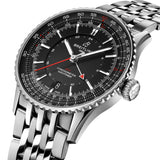 41mm Stainless Steel GMT Black Dial
