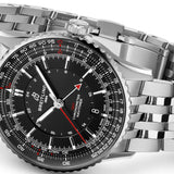 41mm Stainless Steel GMT Black Dial