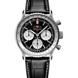 41mm Stainless Steel B01 Black Dial Chrono