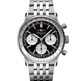 41mm Stainless Steel B01 Black Dial Chrono