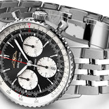 41mm Stainless Steel B01 Black Dial Chrono