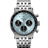 41mm B01 Ice Blue Dial Chrono Stainless Steel Bracelet