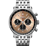 43mm B01 Chronograph Steel Copper Dial Stainless Steel Bracelet