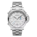 44mm Chrono White Dial Stainless Steel Bracelet