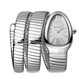 35mm Tubogas Double Spiral Steel Silver Dial