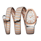 35mm Tubogas Double Spiral Steel and 18k RG Silver Dial