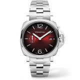 42mm Due Steel Burgundy Dial