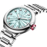 33mm Steel Green MOP Diamond Dial