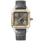 31mm Large Steel & 18k Yellow Gold Grey-satin Brushed Dial