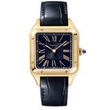 31mm Large Santos-Dumont Blue Roman Dial 18k Yellow Gold