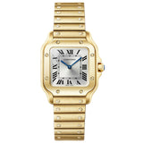 27mm Small 18k Yellow Gold Silver Dial