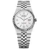 36mm Oystersteel White Honeycomb-Motif Dial Flat Jubilee Bracelet