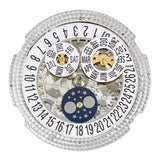 41mm Annual Calendar Moon Phase Steel Blue-Gray Dial