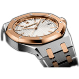 37mm Stainless Steel and 18k Rose Gold Silver Dial Automatic